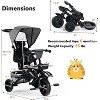 Kinder King 7 in 1 Kids Baby Stroller Tricycle Folding Toddler Trike w/Adjustable Push Handle - 2 of 4