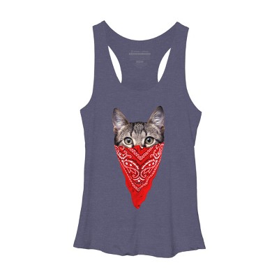 Women's Design By Humans Gangster Cat By clingcling Racerback Tank Top