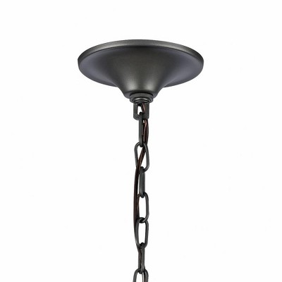 Madeline 8-Light Dark Gray and Nickel Candle Chandelier