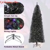 Halloween 6 ft/7.5 ft Christmas Tree, Artificial Pencil Christmas Tree with Sturdy Metal Stand & Realistic Branch Tips - 4 of 4