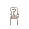 2pc 23" Esteban Chairs Ivory Velvet/Antique Champagne Finish - Acme Furniture: Vintage Glam, Plush Upholstery, No Assembly Required - 3 of 4