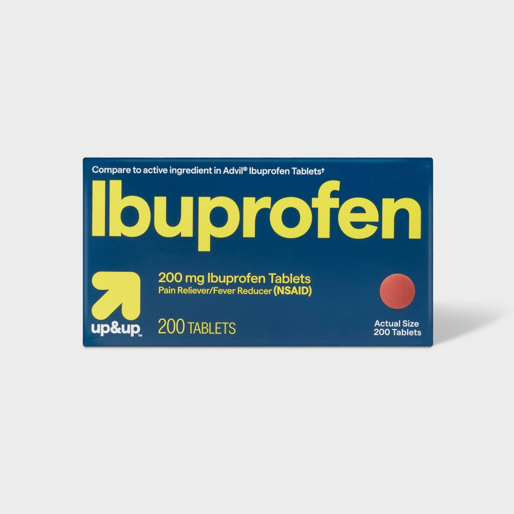 Ibuprofen (NSAID) Pain Reliever &#38; Fever Reducer Tablets - 200ct - up &#38; up&#8482;