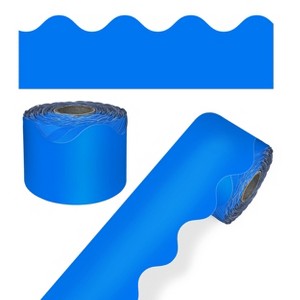 Carson Dellosa Education 65' Blue Rolled Scalloped Bulletin Board Borders (1 roll) - 1 of 4