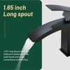 Cobbe Single Handle Bathroom Sink Faucet for Vanity Single-Hole Installation with Low-Arc Spout and Pop-Up Drain Matte Black - 4 of 4