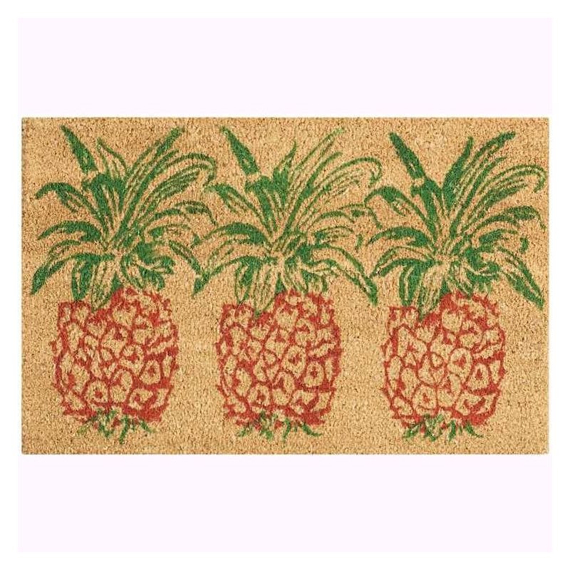 Waverly Greetings "Pineapple" Aqua Doormat, 1 of 4