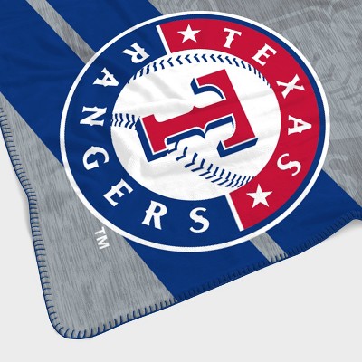 MLB Texas Rangers Corner Logo Faux Shearling Blanket