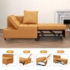 Ainfox 3 in 1 Folding Sofa Bed, Chaise Lounge With A Detachable Back Rest, for Modern Living Room sofa  chaise - 3 of 4