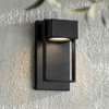 Possini Euro Design Pavel Modern Outdoor Wall Light Fixture Textured Black LED 9 1/2" for Post Exterior Barn Deck House Porch Yard Posts Patio Home - 2 of 4