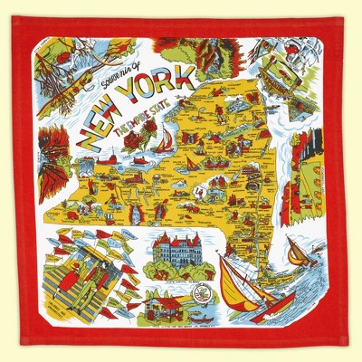 Decorative Towel 22.0" New York State Kitchen 100% Cotton Empire Retro Design  -  Kitchen Towel