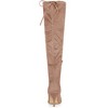 Allegra K Women's Stiletto Heels Back Bow Over the Knee Thigh High Boots - 3 of 4