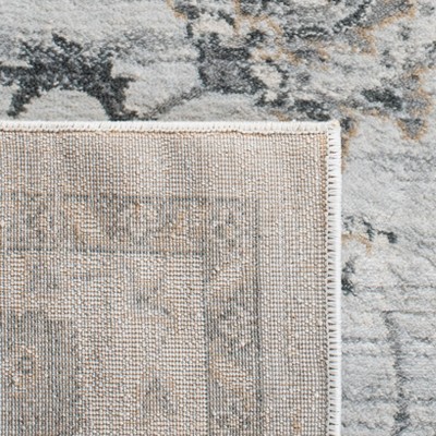 Isabella Light Grey and Cream Hand-Knotted Synthetic Area Rug
