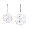 Transpac Metal 11 in. White Christmas Hanging Elegant Snowflake Set of 2 - 3 of 4