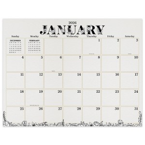 TF Publishing 22.5"x17.5" 2026 Floral Large Desk Pad Monthly Blotter Calendar - 1 of 4