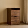 TOBILI 3 in 1 Vanity Desk with Flip Top Mirror, Small Make Up Vanity Set with Visible Glass Desktop, Compact Makeup Vanity with 3 Drawers - 2 of 4