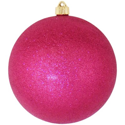 Christmas by Krebs Cabernet Glitterring Shatterproof Christmas Ball Ornament 8" (200mm)