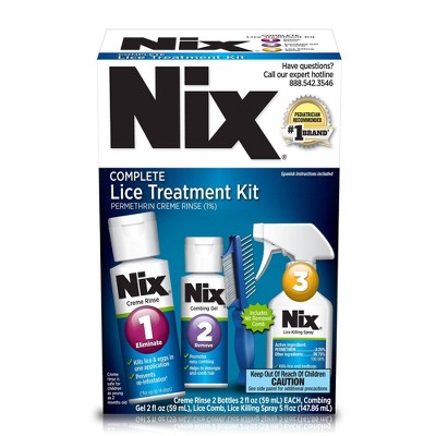 Nix Complete Lice Treatment Kit Lice Removal Treatment For Hair and Home - 9 fl oz