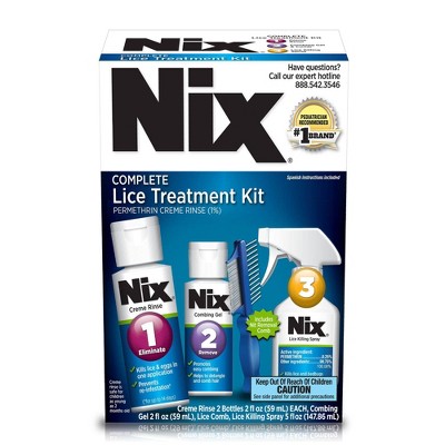 Nix Complete Lice Treatment Kit Lice Removal Treatment For Hair and Home - 5ct