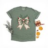 Simply Sage Market Women's Holly Leaves Coquette Short Sleeve Garment Dyed Tee - 3 of 4