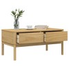 vidaXL Coffee Table Wax brown Solid pine wood Medium Storage - 4 of 4