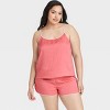 Women's Luxury Collection Shadow Striped Satin Pajama Cami Top - Auden™ - 4 of 4