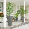 Indoor Outdoor Planters Set of 3 MgO Tall Planters Stackable Flower Pots with Drainage Holes for Garden, Balcony - 2 of 4