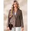 Coolmee Women's Blazer Business Casual Lightweight Suit Long Sleeve Slim Fit Work Office Jacket with Pockets - 2 of 4