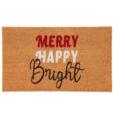 Merry Happy Bright Doormat
