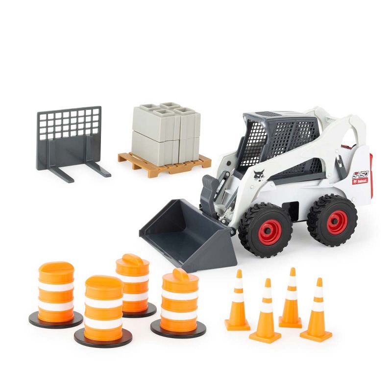 Tomy 1/16 Big Farm Kids' Bobcat S450 Skid Steer Set with Accessories 47259, 1 of 9