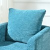 Airsurfer Mid-Century Accent Chair with Pillow – Comfy Upholstered Armchair with Wood Legs for Living Room, Bedroom, or Reception Room - 4 of 4