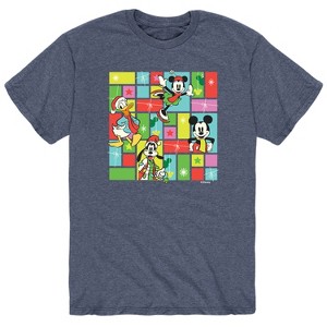 Men's - Disney - Mickey and Friends Christmas Grid Short Sleeve Graphic T-Shirt - 1 of 4