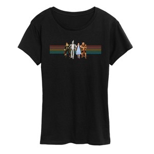Women's The Wizard of Oz Wizard Of Oz Rainbow Short Sleeve Graphic T-Shirt - Black - Medium - 1 of 4