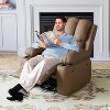 22" Rocker Swivel Recliner Chair with Side Pocket and Cup Holder, Comfortable Lazy Recliner for Living Room, Bedroom, Nursery - 2 of 4
