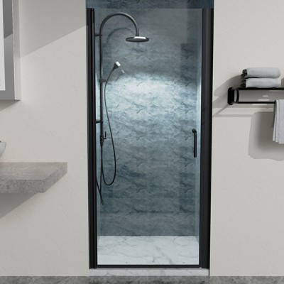 Glass Shower Door, Semi-Frameless Shower Door With 0.24" Thick Clear Glass 34"x72" Tempered Glass Shower Panel, Glass Bathtub Door