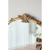 ACEPANO 30 in. W Round Wall Mirror with Gold Finish & Decorative Leaf Crest-Gold - 4 of 4
