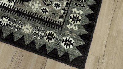 89.5×197 “Black Diamond” ViNTAGE RUG blackdiamondandcheckrugs-