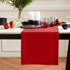 Solino Home Linen Hemstitch Table Runner | Sonoma - 1 of 4