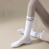 Anna-Kaci Women's 2-Pack Over-the-Calf Grip Socks with Ribbon Tie and Non-Slip Sole for Barre Pilates Yoga - 2 of 4