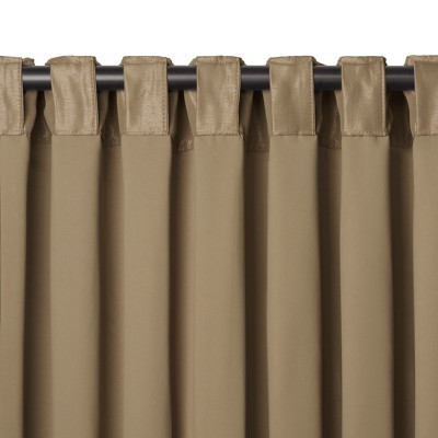 Antique Gold Faux Silk Blackout Window Curtain Panel - 52" x 108"