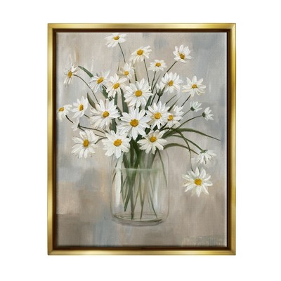 Stupell Industries Daisy Bloom Bouquet Potted Flowers Abstract Pattern