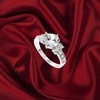 Slickblue Classic Rhodium-Plated Engagement Ring with Cubic Zirconia - 1.6 Carat Jewelry - 4 of 4