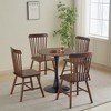 Vynxaria 31.5" Walnut Round Tulip Dining Table ¨C Mid-Century Pedestal Design for Small Spaces - 3 of 4