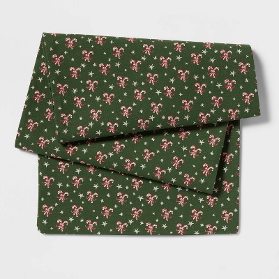 72" x 14" Cotton Candy Cane Table Runner Green - Threshold™