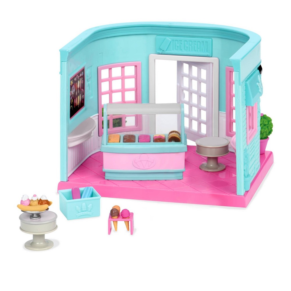 Photos - Doll Li'l Woodzeez Scoops & Sprinkles Ice Cream Shop – 18pc Shop Playset 
