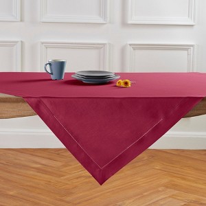 Solino Home Linen Classic Hemstitch Table Throw - 1 of 4