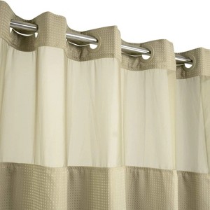 LunaLulinlk No Hook Fabric Shower Curtain with Snap Lining - 1 of 4