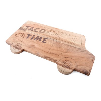 17" x 9" Acacia Taco Truck Serving Board - Thirstystone