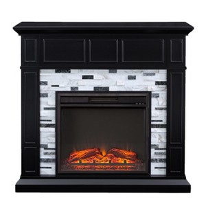 Drovling Marble Base Electric Fireplace - FP1080859 - Black - SEI - 1 of 4