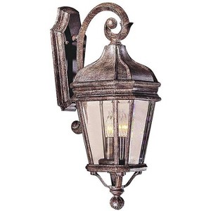 Minka Lavery Rustic Outdoor Wall Light Fixture Vintage Rust 21" Beveled Glass Shade for Post Exterior Barn Deck House Porch Patio - 1 of 3