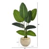 Nearly Natural 45-in Travelers Palm Artificial Tree in Sand Colored Planter - 2 of 3