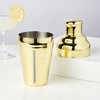 Viski Gold Measured Cocktail Shaker, 14 oz, Measured Gold Plated Stainless Steel Shaker With Strainer - image 3 of 4